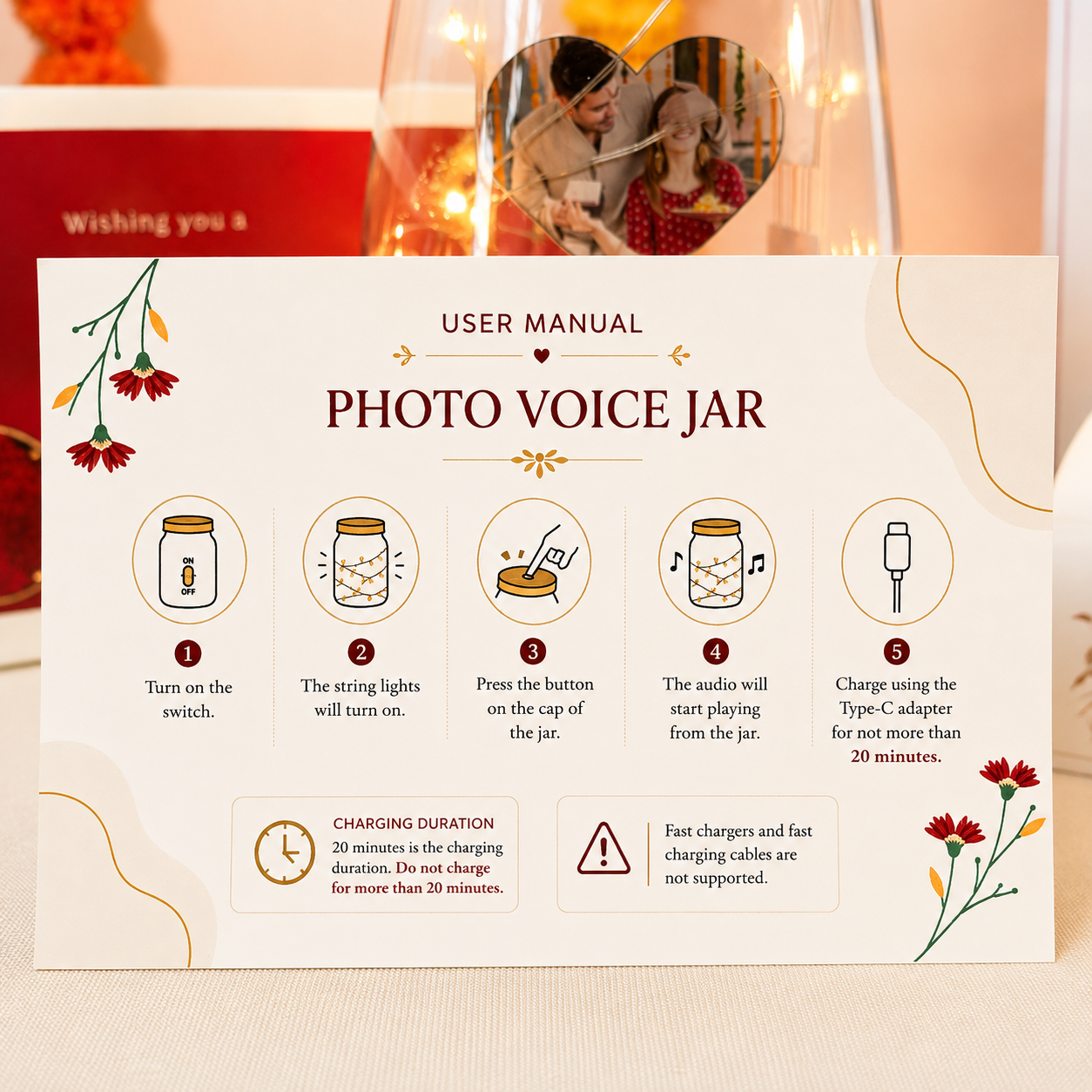 ❤️ Photo Voice Jar – Raksha Bandhan Special Edition