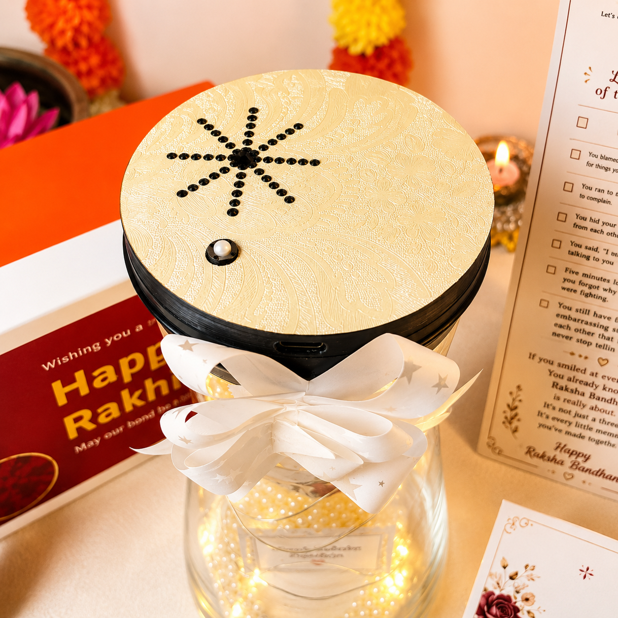 Personalized Photo Voice Jar Raksha Bandhan Gift | Surprise Gift for Brother & Sister