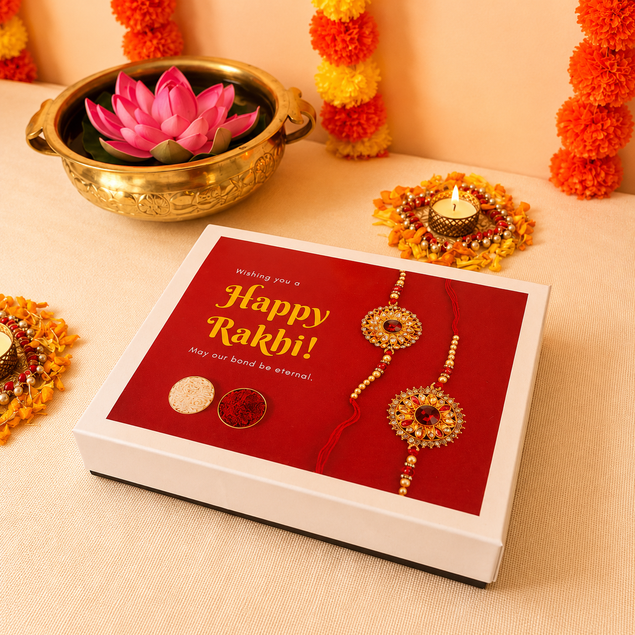 Custom Voice Photo Frame Rakhi Hamper
