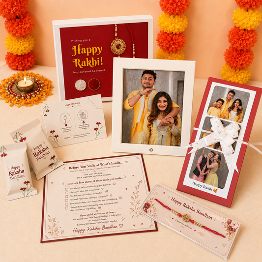 Custom Voice Photo Frame Rakhi Hamper